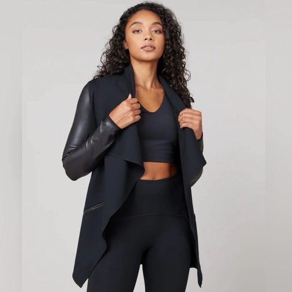 Spanx Black Drape Jacket XS - Picture 2 of 13